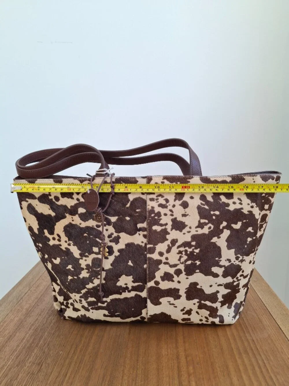 (New) Lucky Brand – Noel Calf Hair Leather Tote Shoulder Bag (Dark Cappucino)